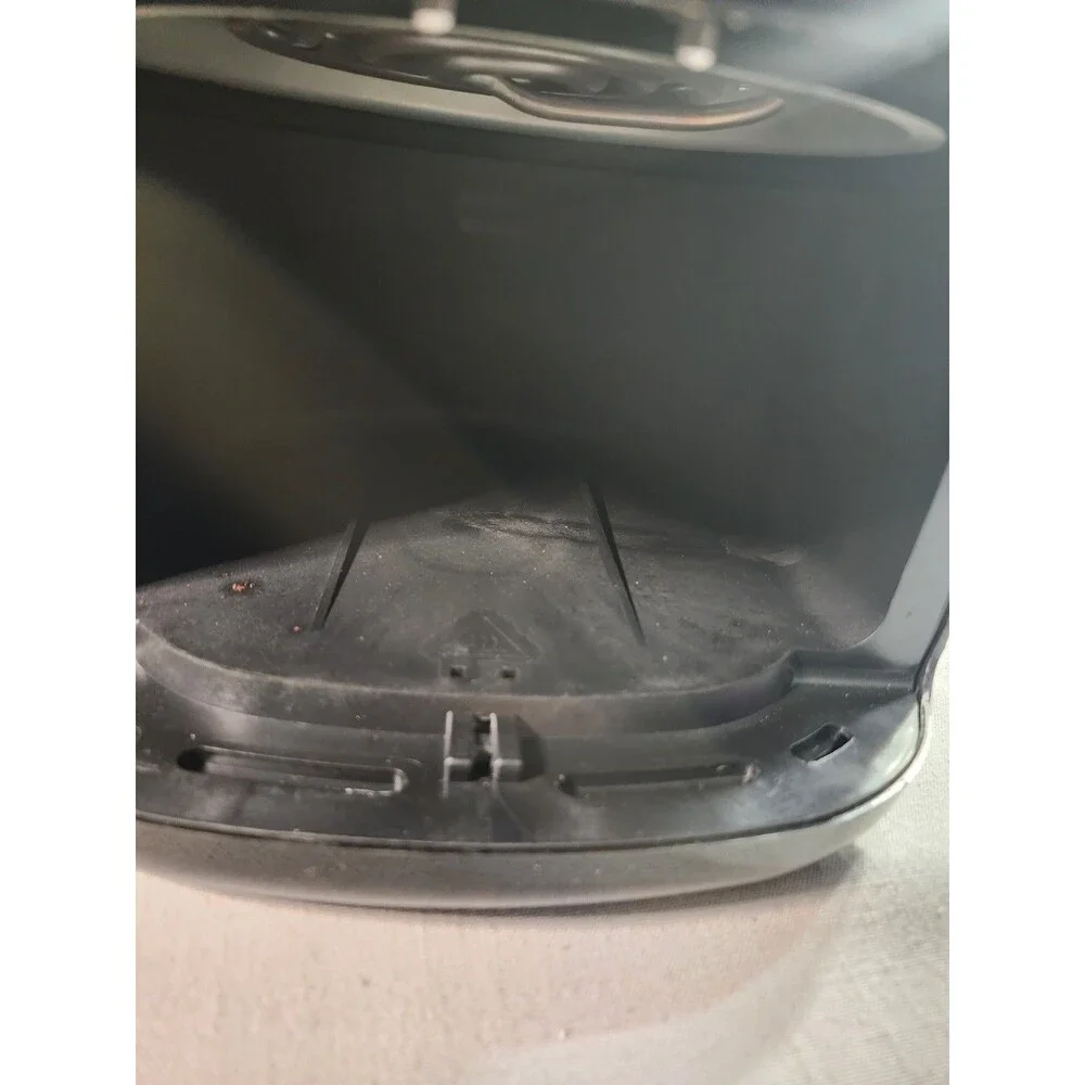 Black & Gold Compact Electric Air Fryer Removable Basket Countertop Kitchen...